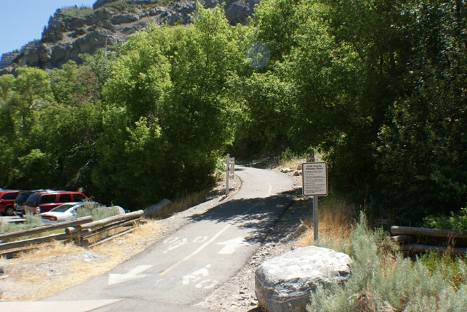 Entrance to Provo River Parkway from Bridal Veil Falls Park